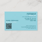 Futurist Design Business Card Visitenkarte (Rückseite)