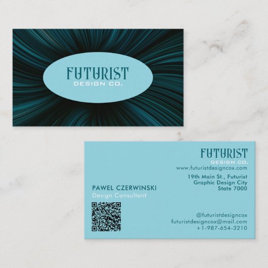 Futurist Design Business Card Visitenkarte (Vorne/Hinten)