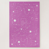 Futurist Muster: Violet (weißer Text) 006 Puzzle (Vertikal)