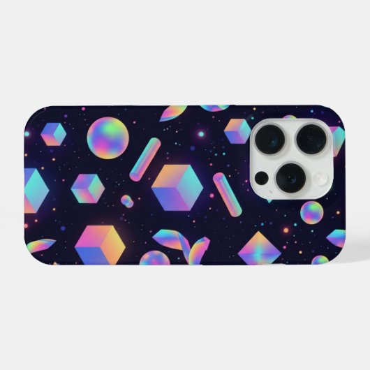Futuristic 3D Holographic Geometric Phone Case iPhone Hülle (Rückseite (Horizontal))
