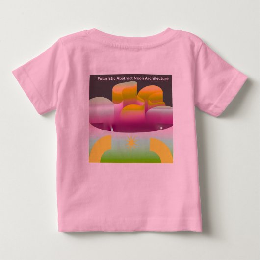 Futuristic Abstract Neon Architecture Baby T-shirt (Rückseite)