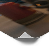 Futuristic AI Robot Caregiver  Poster (Ecke)