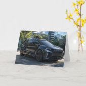 Futuristic AI Security Vehicle  Karte (Gelbe Blume)