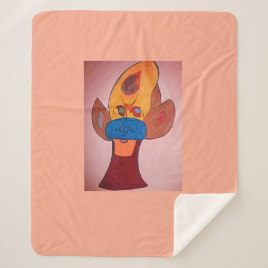 Futuristic Animal Art Sherpa Blanket Sherpadecke (Vorderseite)