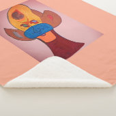 Futuristic Animal Art Sherpa Blanket Sherpadecke (3/4)