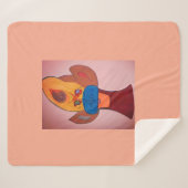 Futuristic Animal Art Sherpa Blanket Sherpadecke (Vorderseite (Horizontal))