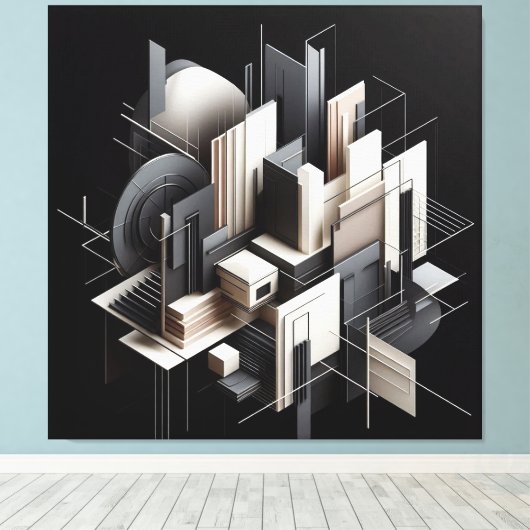 Futuristic Architectural Construct Leinwanddruck (Insitu (Holzboden))