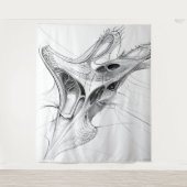 Futuristic Architectural Rendering: Wavvy Wandteppich (Vorderseite)