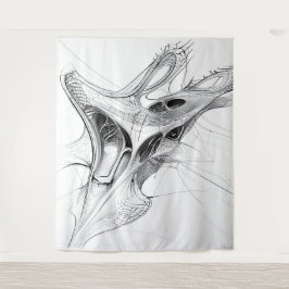 Futuristic Architectural Rendering: Wavvy Wandteppich