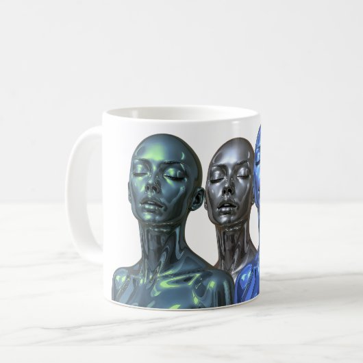 Futuristic Beauty Trio Kaffeetasse (Vorderseite Links)