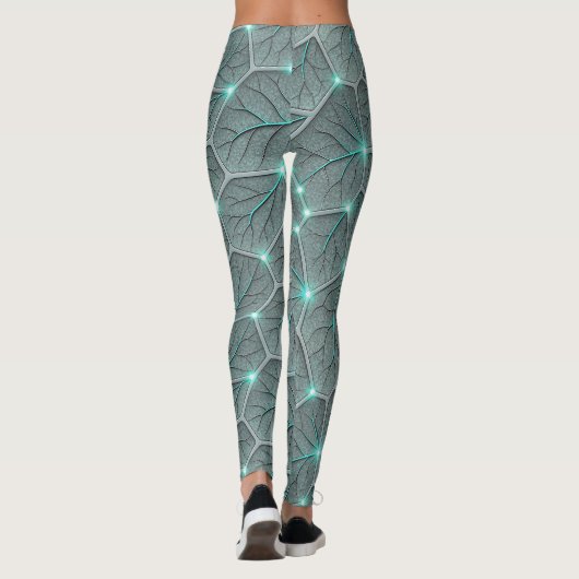 Futuristic Bio-Organic Skin Pattern Leggings (Rückseite)