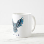 Futuristic Blue Eagle Kaffeetasse (VorderseiteRechts)