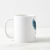 Futuristic Blue Eagle Kaffeetasse (Links)