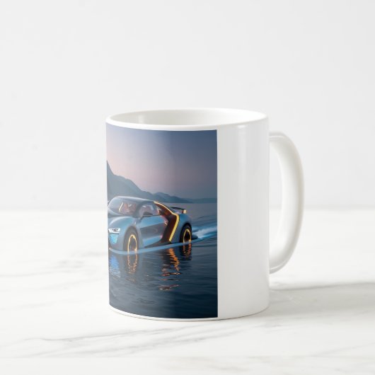 Futuristic Car Kaffeetasse (VorderseiteRechts)