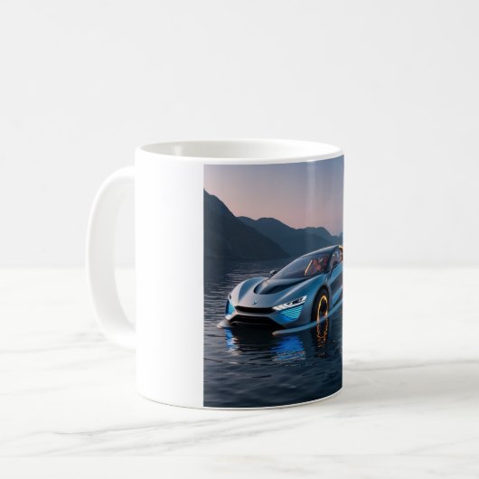 Futuristic Car Kaffeetasse (Vorderseite Links)