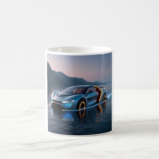 Futuristic Car Kaffeetasse (Mittel)