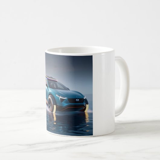 Futuristic Car Kaffeetasse (VorderseiteRechts)