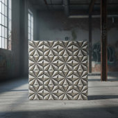 Futuristic Chrome Relief Silver #18 ID1227 Fliese