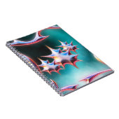 Futuristic Chrome Spikes Notebook Abstrakte SciFi Notizblock (Rechte Seite)