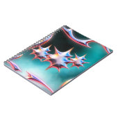 Futuristic Chrome Spikes Notebook Abstrakte SciFi Notizblock (Linke Seite)