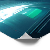 Futuristic City Poster mit Digital Art #010 (Ecke)