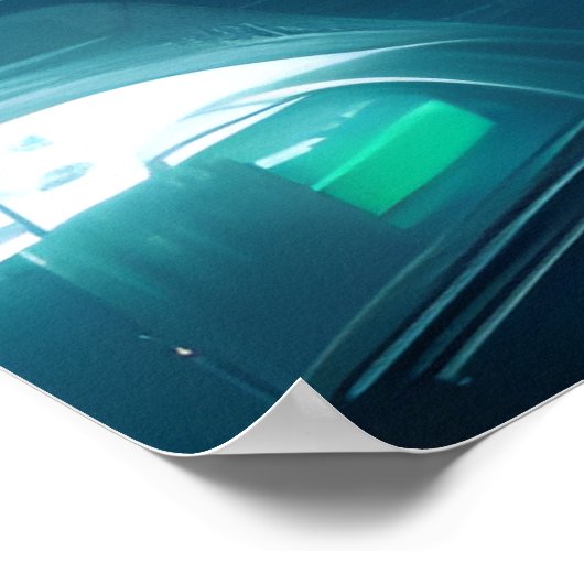 Futuristic City Poster mit Digital Art #010 (Ecke)