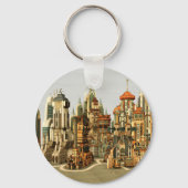 Futuristic City Sci-Fi Schlüsselanhänger (Rückseite)