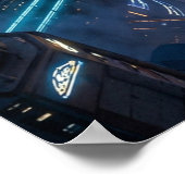 Futuristic City Sunset Wall Art Poster (Ecke)