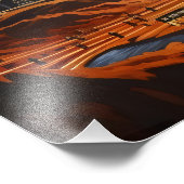 Futuristic City Vintag SciFi Fotodruck (Ecke)