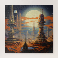Futuristic City Vintag SciFi