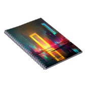 Futuristic City with Radiant Neon Portal Notizblock (Rechte Seite)