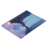 Futuristic Cityscape with Hovering Structures Notizblock (Linke Seite)