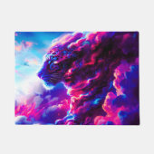 Futuristic Cosmic Neon Leopard  Fußmatte (Vorderseite)