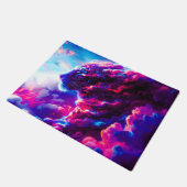 Futuristic Cosmic Neon Leopard  Fußmatte (Schrägansicht)