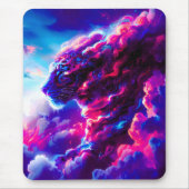Futuristic Cosmic Neon Leopard  Mousepad (Vorne)