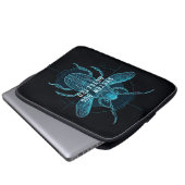 Futuristic Cyber Bug Detected IT Humor Laptop Slee Laptopschutzhülle (Vorne Knopf)