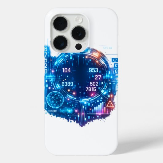 Futuristic Cyber HUD Case – Digital Tech Interface (Rückseite)