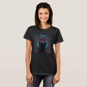 Futuristic Cyber Stray Punk Cat T-Shirt (Vorne ganz)
