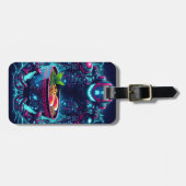 Futuristic Cyberpunk Robot Neon Food Ramen Gepäckanhänger (Vorderseite horizontal)