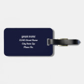 Futuristic Cyberpunk Robot Neon Food Ramen Gepäckanhänger (Rückseite horizontal)