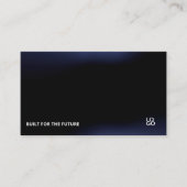 Futuristic Dark Tech Startup Business Card Visitenkarte (Vorderseite)