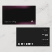 Futuristic Dark Tech Startup Business Card Visitenkarte (Vorne/Hinten)