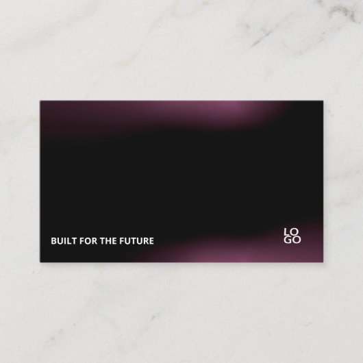 Futuristic Dark Tech Startup Business Card Visitenkarte (Vorderseite)