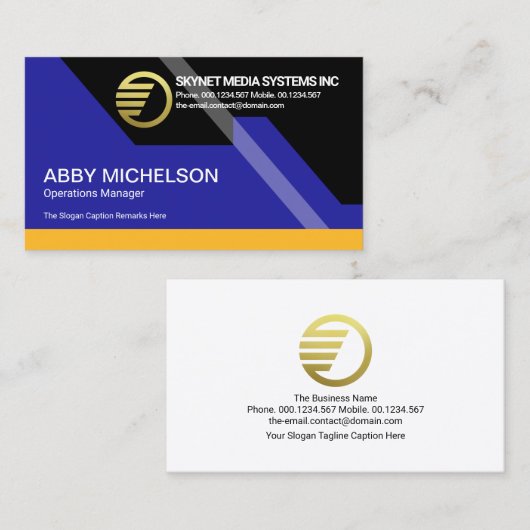 Futuristic Dynamic Colorful Stunning Webmaster Visitenkarte (Vorne/Hinten)