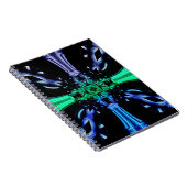 Futuristic Electric Plasma Fractal Design Notizblock (Rechte Seite)