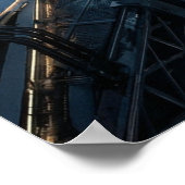 Futuristic Energy Bridge City Art Poster (Ecke)
