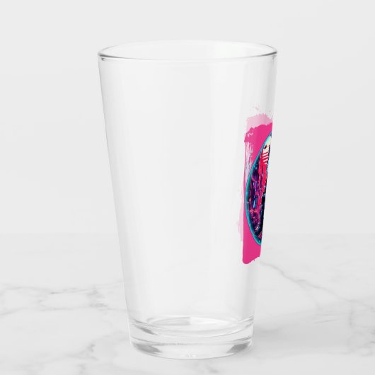 Futuristic Feline Tech Glas (Rechts)