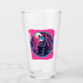 Futuristic Feline Tech Glas (Vorderseite)