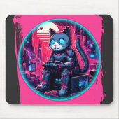 Futuristic Feline Tech Mousepad (Vorne)