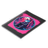 Futuristic Feline Tech Notizblock (Linke Seite)